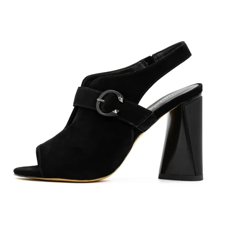 Sandale Dama cu Toc gros K389-2R Negru » Pantoful.ro