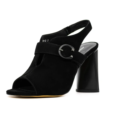 Sandale Dama cu Toc gros K389-2R Negru » Pantoful.ro
