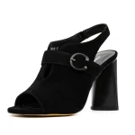 Sandale Dama cu Toc gros K389-2R Negru » Pantoful.ro