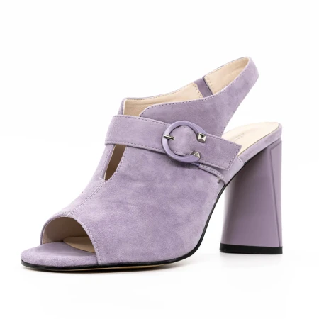 Sandale Dama cu Toc gros K389-2R Mov » Pantoful.ro