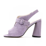 Sandale Dama cu Toc gros K389-2R Mov » Pantoful.ro