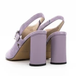 Sandale Dama cu Toc gros K389-2R Mov » Pantoful.ro