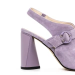 Sandale Dama cu Toc gros K389-2R Mov » Pantoful.ro