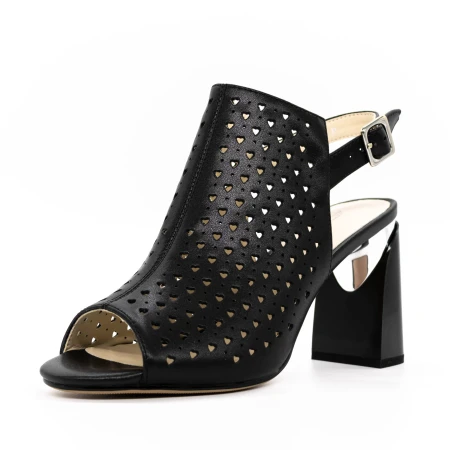Sandale Dama cu Toc gros K596-80 Negru » Pantoful.ro