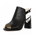 Sandale Dama cu Toc gros K596-80 Negru » Pantoful.ro