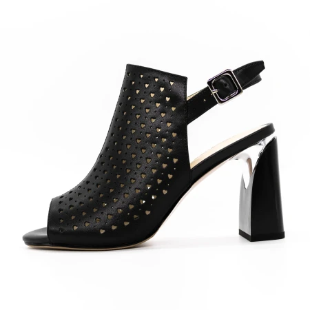 Sandale Dama cu Toc gros K596-80 Negru » Pantoful.ro