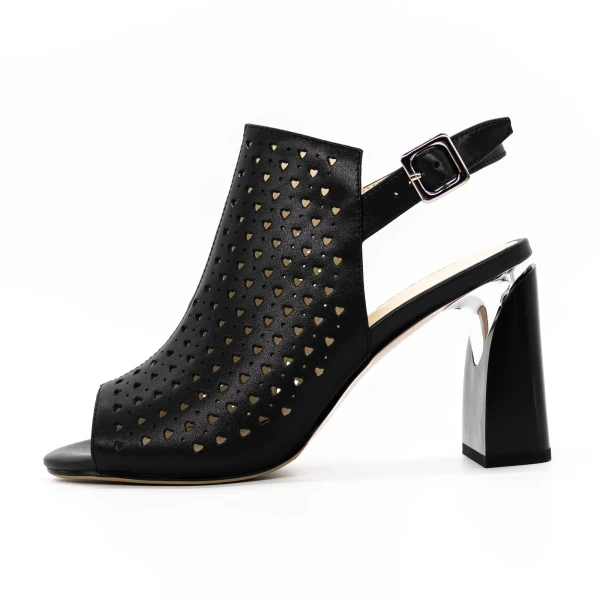 Sandale Dama cu Toc gros K596-80 Negru » Pantoful.ro
