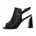 Sandale Dama cu Toc gros K596-80 Negru » Pantoful.ro