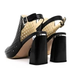 Sandale Dama cu Toc gros K596-80 Negru » Pantoful.ro