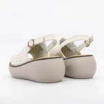 Sandale Dama cu Platforma FF05 Crem » Pantoful.ro