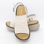 Sandale Dama cu Platforma FF05 Crem » Pantoful.ro