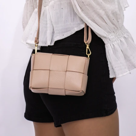 Geanta Dama din Piele Naturala GD22 Bej » Pantoful.ro