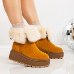 Ghete Dama din piele naturala 3ASJN76 Galben | Mei » Pantoful.ro