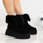 Ghete Dama din piele naturala 3ASJN76 Negru | Mei » Pantoful.ro
