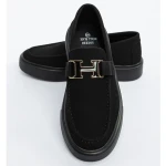 Mocasini Barbati din piele naturala 5NXE36 ALL BLACK | MEI