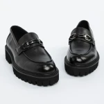 Mocasini Barbati din piele naturala 5NXE28 BLACK | PANTOFUL