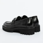 Mocasini Barbati din piele naturala 5NXE28 BLACK | PANTOFUL