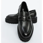 Mocasini Barbati din piele naturala 5NXE28 BLACK | PANTOFUL