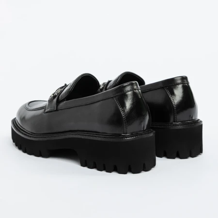 Mocasini Barbati din piele naturala 5NXE27 BLACK | PANTOFUL