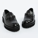 Mocasini Barbati din piele naturala 5NXE27 BLACK | PANTOFUL