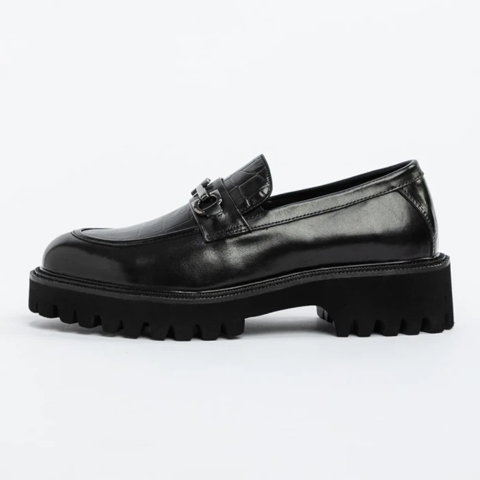 Mocasini Barbati din piele naturala 5NXE27 BLACK | PANTOFUL