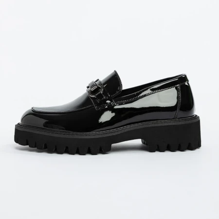 Mocasini Barbati din piele naturala 5NXE26 BLACK | PANTOFUL