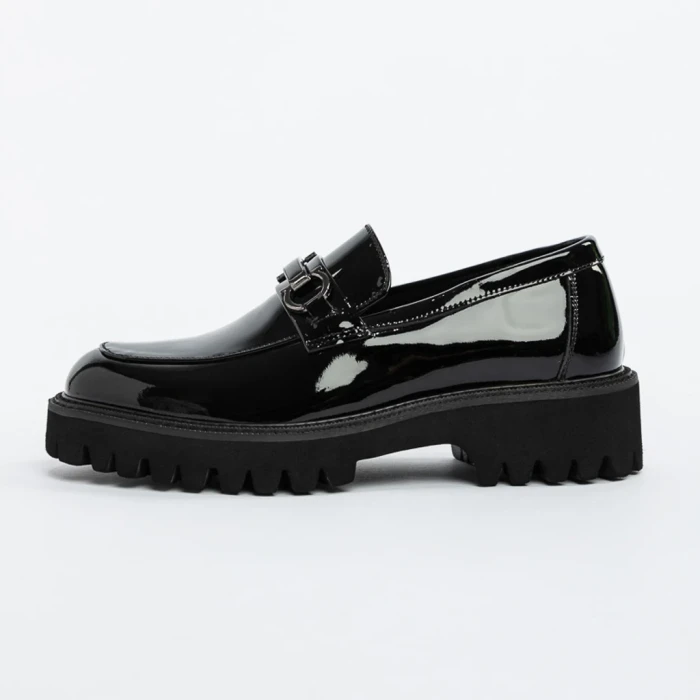 Mocasini Barbati din piele naturala 5NXE26 BLACK | PANTOFUL
