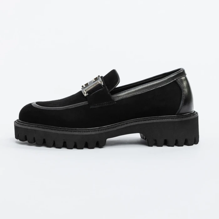 Mocasini Barbati din piele naturala 5NXE25 BLACK | PANTOFUL