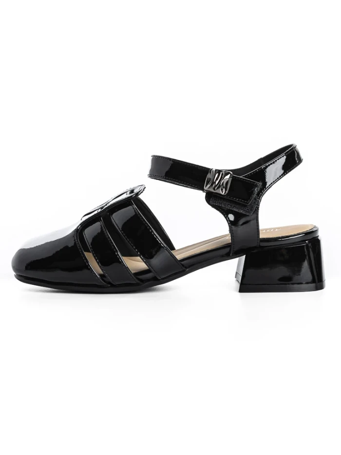 Pantofi cu Toc Gros 21161 BLACK | ADVANCER
