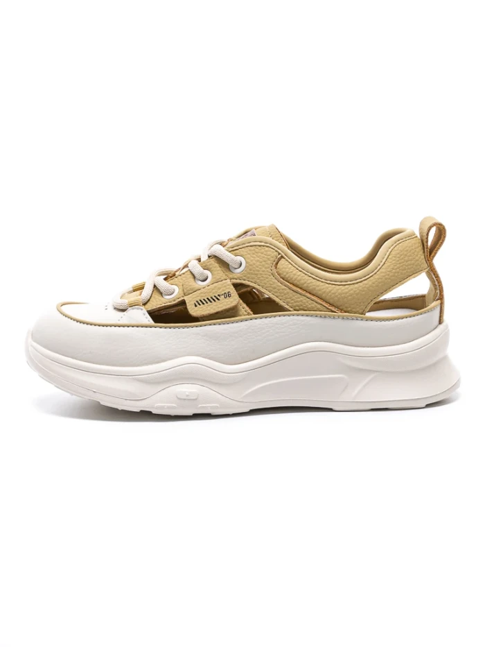 Pantofi Sport Dama din piele naturala 70136 YELLOW | FRANCO GERARDO
