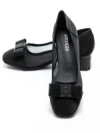 Pantofi cu Toc Gros TP508-30 BLACK | ADVANCER