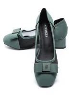 Pantofi cu Toc Gros TP508-30 GREEN | ADVANCER