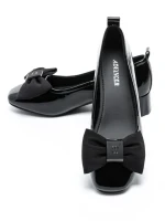 Pantofi cu Toc Gros TP2610-3 BLACK | ADVANCER