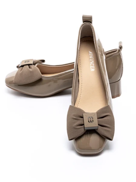 Pantofi cu Toc Gros TP2610-3 APRICOT | ADVANCER