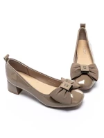 Pantofi cu Toc Gros TP2610-3 APRICOT | ADVANCER