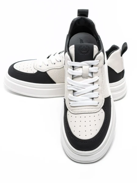 Pantofi Sport Barbati din piele naturala 6287 BLACK-WHITE | ADVANCER