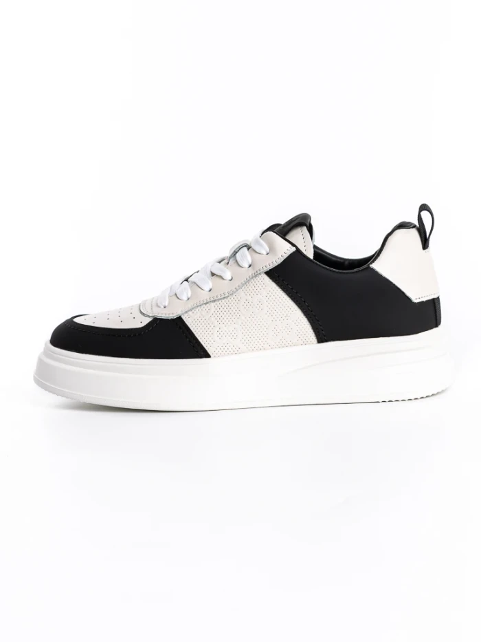 Pantofi Sport Barbati din piele naturala 6287 BLACK-WHITE | ADVANCER