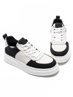 Pantofi Sport Barbati din piele naturala 6287 BLACK-WHITE | ADVANCER