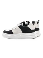 Pantofi Sport Barbati din piele naturala 6287 BLACK-WHITE | ADVANCER