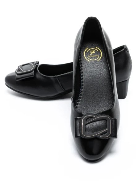 Pantofi cu Toc Gros 6885 BLACK | FORMAZIONE