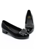 Pantofi cu Toc Gros 6885 BLACK | FORMAZIONE