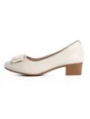 Pantofi cu Toc Gros 6885 CREAM | FORMAZIONE