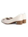 Pantofi cu Toc Gros 6885 CREAM | FORMAZIONE