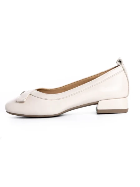 Pantofi cu Toc Gros 6911 CREAM | FORMAZIONE