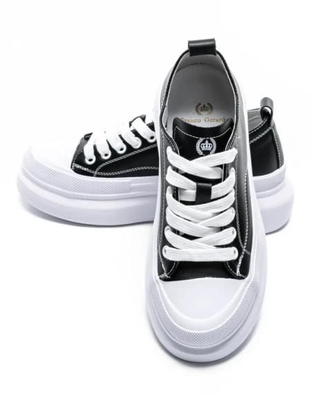 Pantofi Sport Dama din piele naturala 227802 BLACK | FRANCO GERARDO