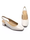 Pantofi cu Toc Gros 919-1 CREAM | FORMAZIONE
