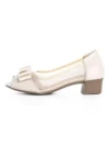 Pantofi cu Toc Gros 9661 CREAM | FORMAZIONE