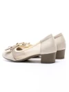 Pantofi cu Toc Gros 9661 CREAM | FORMAZIONE