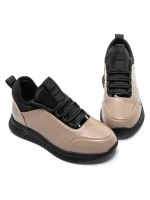 Pantofi Sport Dama din piele naturala 3757 KHAKI | FORMAZIONE