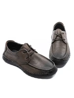 Mocasini Barbati din piele naturala 83053-1 Kaki | Mels » Pantoful.Ro